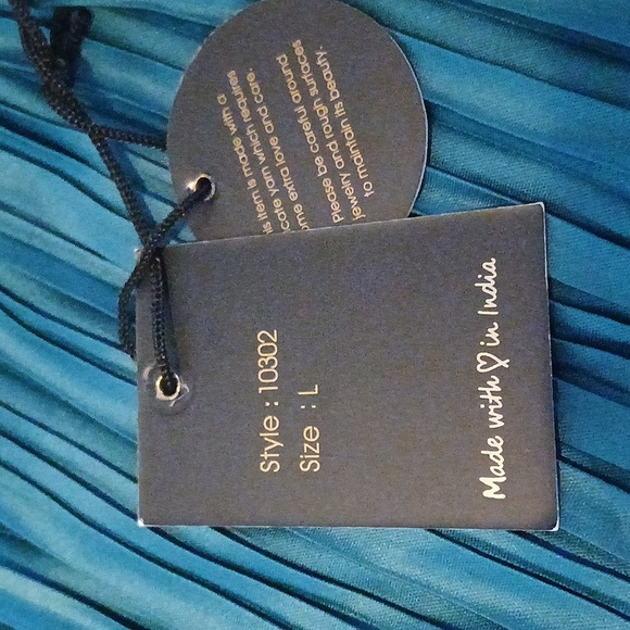 Japna Womens Emerald Pleated Wrap Blouse Size L - Picture 9 of 9